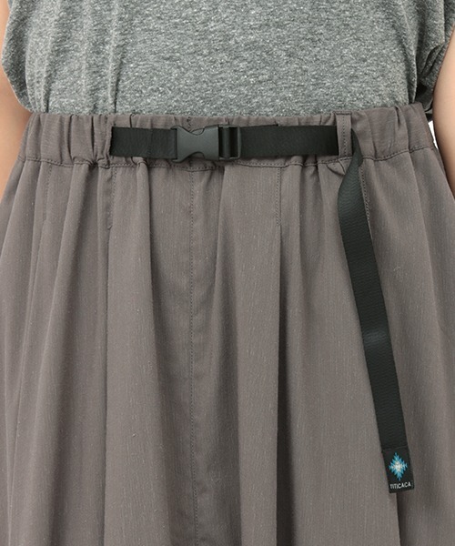 チチカカ（チチカカ）の「アジャストベルトタックフレアースカート（スカート・レディース・チャコールグレー/グリーン/マスタード・FREE）」の15枚目の写真