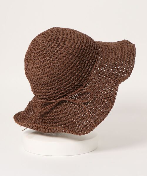 dazzlin（ダズリン）の「【goods】レディーライクナチュラルハット（ハット・レディース・アイボリー/ブラウン・FREE）」の3枚目の写真