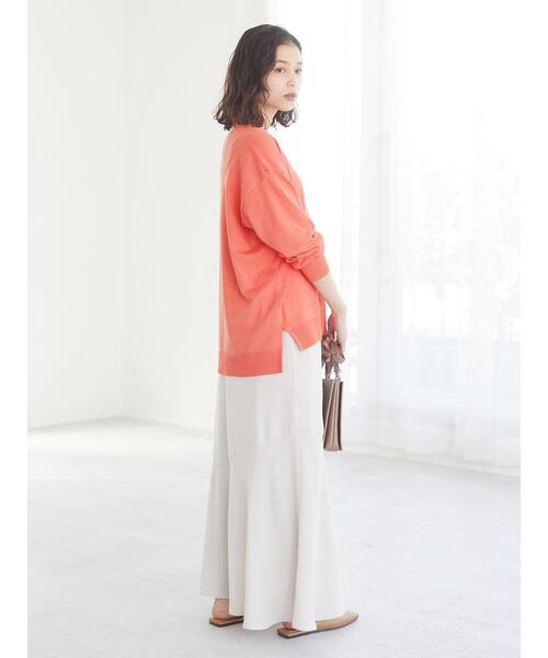 Green　Parks（グリーンパークス）の「ワッシャーマーメイドスカート＊（スカート・レディース・グレー/ライトグリーン/アイボリー・FREE）」の4枚目の写真