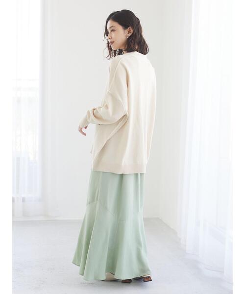 Green　Parks（グリーンパークス）の「ワッシャーマーメイドスカート＊（スカート・レディース・グレー/ライトグリーン/アイボリー・FREE）」の7枚目の写真