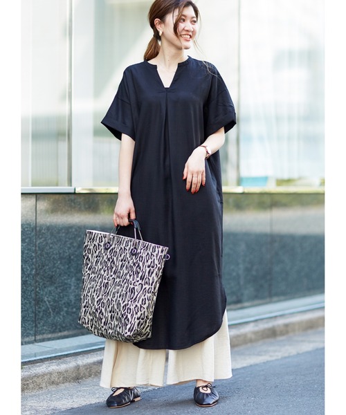 ワンピース Rosevネックロングワンピース ワンピース Rose Bud ローズバッド のファッション