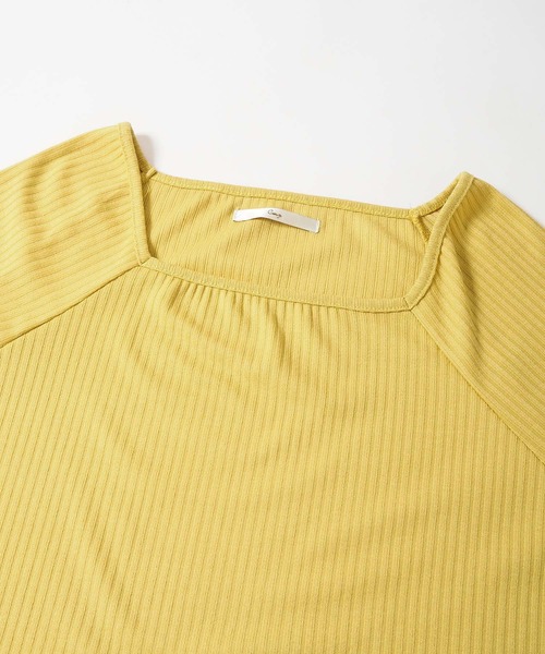 Crisp yours（クリスプユアーズ）の「【WEB限定】スクエアメロウTシャツ（Tシャツ/カットソー・レディース・テラコッタ/イエロー/ベージュ・FREE）」の6枚目の写真