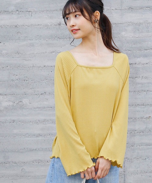 Crisp yours（クリスプユアーズ）の「【WEB限定】スクエアメロウTシャツ（Tシャツ/カットソー・レディース・テラコッタ/イエロー/ベージュ・FREE）」の16枚目の写真