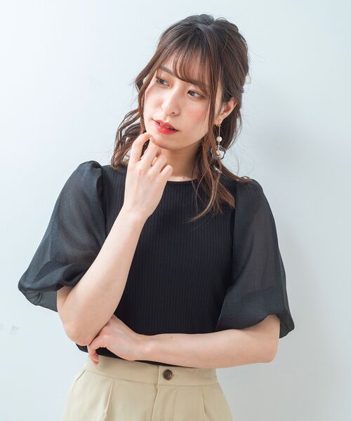 Majestic Legon マジェスティックレゴン の バルーンスリーブトップス Tシャツ カットソー Wear