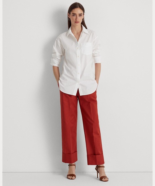 LAUREN RALPH LAUREN（ローレン ラルフ ローレン）の「コットン ブロードクロス シャツ（シャツ/ブラウス・レディース・ホワイト・MEDIUM/SMALL/X-SMALL/XX-SMALL）」の5枚目の写真