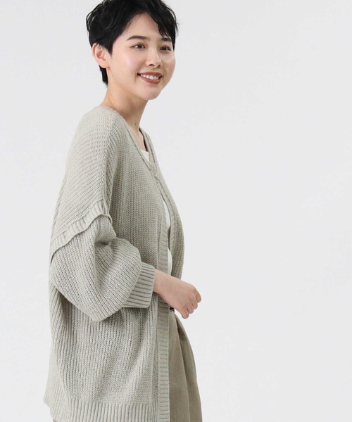 RAG MACHINE(ラグマシーン)の「【RAG MACHINE】マルチウェイニット(カーディガン/ボレロ・レディース・パープル/グリーン/ライトベージュ・M/L)」の6枚目の写真