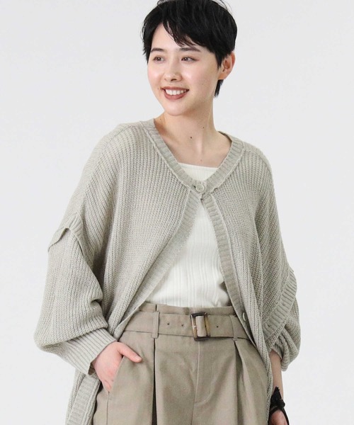 RAG MACHINE(ラグマシーン)の「【RAG MACHINE】マルチウェイニット(カーディガン/ボレロ・レディース・パープル/グリーン/ライトベージュ・M/L)」の7枚目の写真