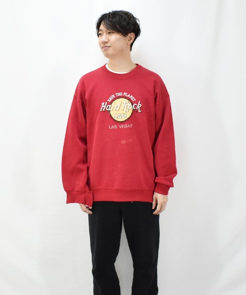 VINTAGE(ヴィンテージ)の「【ヴィンテージ古着】Hard Rock CAFE/ハードロックカフェ ロゴ刺繍 クルーネックスウェット USA製(スウェット・メンズ・レッド・X-LARGE)」の8枚目の写真