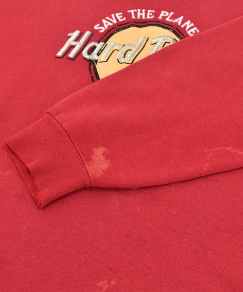 VINTAGE(ヴィンテージ)の「【ヴィンテージ古着】Hard Rock CAFE/ハードロックカフェ ロゴ刺繍 クルーネックスウェット USA製(スウェット・メンズ・レッド・X-LARGE)」の3枚目の写真