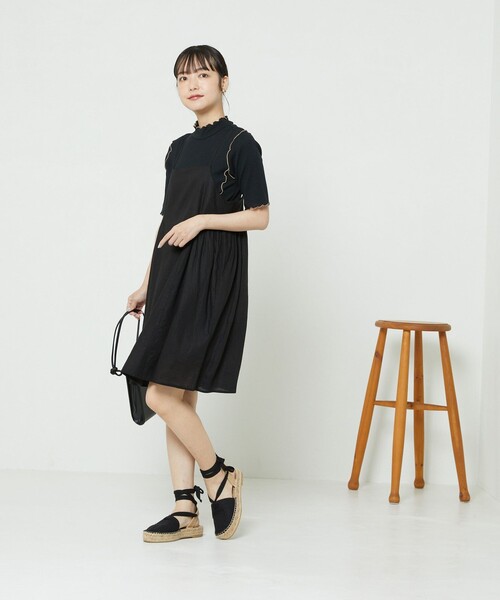 FREAK'S STORE（フリークスストア）の「シアーメロー5分袖Tシャツ（Tシャツ/カットソー・レディース・ホワイト/ブルーグリーン/ブラック・ﾌﾘ-）」の13枚目の写真