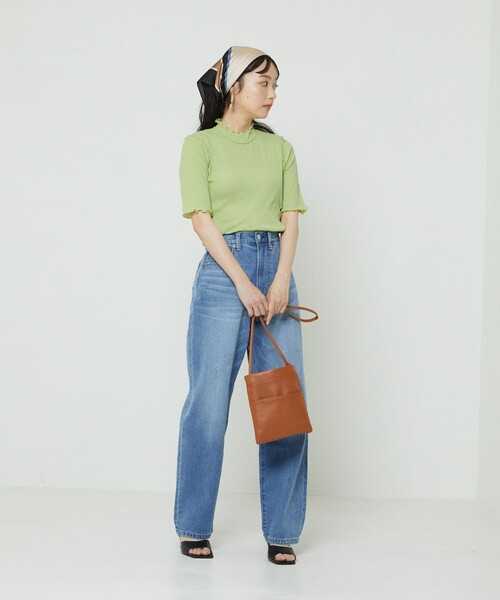 FREAK'S STORE（フリークスストア）の「シアーメロー5分袖Tシャツ（Tシャツ/カットソー・レディース・ホワイト/ブルーグリーン/ブラック・ﾌﾘ-）」の19枚目の写真