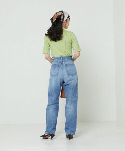 FREAK'S STORE（フリークスストア）の「シアーメロー5分袖Tシャツ（Tシャツ/カットソー・レディース・ホワイト/ブルーグリーン/ブラック・ﾌﾘ-）」の21枚目の写真