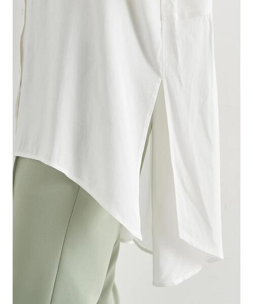 earth music&ecology（アースミュージックアンドエコロジー）の「バックティアードチュニック(半袖) ＊（シャツ/ブラウス・レディース・ブラック/オフホワイト/サックスブルー/ラベンダー・FREE）」の17枚目の写真