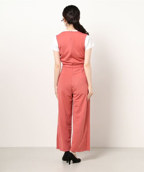 おしゃれスタ(オシャレスタ)の「おしゃれスタ ゆったりシンプル。 ワイドレッグパンツスーツ(つなぎ/オールインワン・レディース・ブラック/ブルー/ホワイト/ピンク/マスタード・L/S/XL/M)」の10枚目の写真