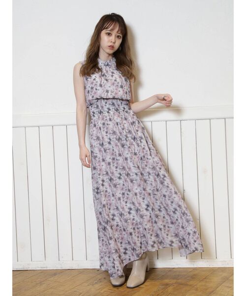 dazzlin（ダズリン）の「CHAMELEON FLOWERシャーリングワンピース（ワンピース・レディース・ベージュ/ピンク/モカ・FREE）」の12枚目の写真