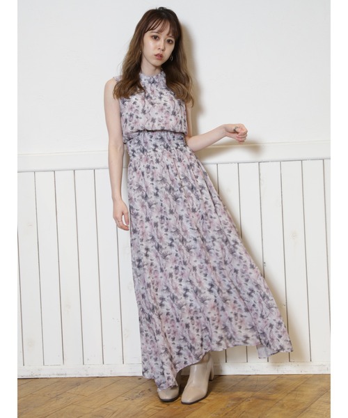 dazzlin（ダズリン）の「CHAMELEON FLOWERシャーリングワンピース（ワンピース・レディース・ベージュ/ピンク/モカ・FREE）」の3枚目の写真