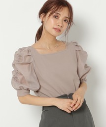 mysty woman | シアーパワショル2WAYプルオーバー 950567(Tシャツ/カットソー)