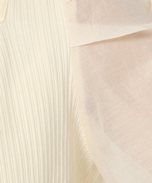 mysty woman（ミスティウーマン）の「シアーパワショル2WAYプルオーバー 950567（Tシャツ/カットソー・レディース・ブラック/ベージュ/アイボリー・FREE）」の17枚目の写真