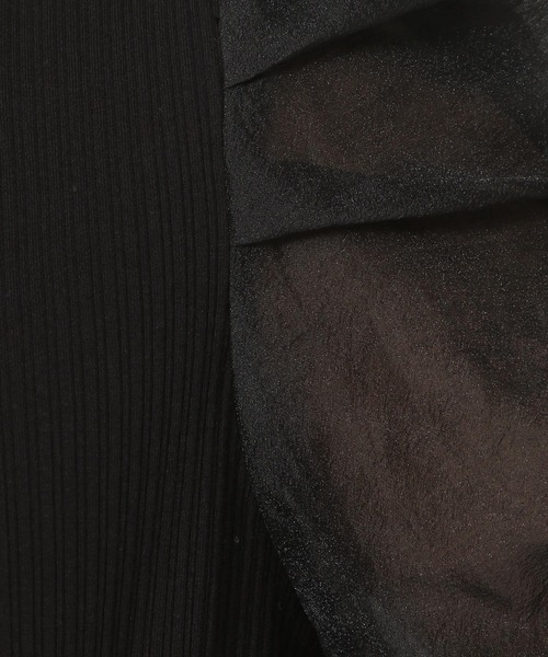 mysty woman（ミスティウーマン）の「シアーパワショル2WAYプルオーバー 950567（Tシャツ/カットソー・レディース・ブラック/ベージュ/アイボリー・FREE）」の18枚目の写真