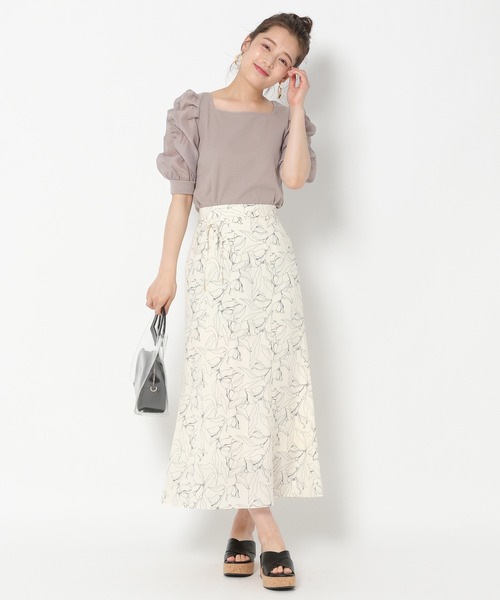 mysty woman（ミスティウーマン）の「シアーパワショル2WAYプルオーバー 950567（Tシャツ/カットソー・レディース・ブラック/ベージュ/アイボリー・FREE）」の5枚目の写真