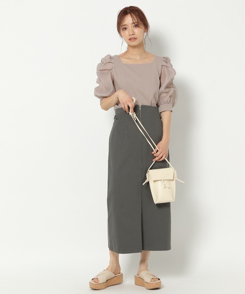 mysty woman（ミスティウーマン）の「シアーパワショル2WAYプルオーバー 950567（Tシャツ/カットソー・レディース・ブラック/ベージュ/アイボリー・FREE）」の8枚目の写真