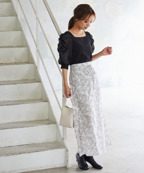 mysty woman（ミスティウーマン）の「シアーパワショル2WAYプルオーバー 950567（Tシャツ/カットソー・レディース・ブラック/ベージュ/アイボリー・FREE）」の20枚目の写真