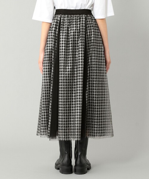 グレースクラス GRACE Class 千鳥グリッターチュールスカート ゴールド GRACE CLASS グレースクラス 千鳥グリッターチュールスカート