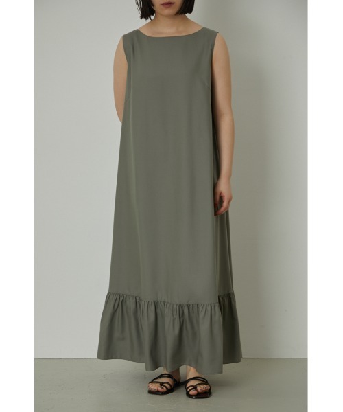 RIM.ARK（リムアーク）の「Boat neck summer dress（ワンピース・レディース・ブラック/ライトカーキ・38/36）」の6枚目の写真
