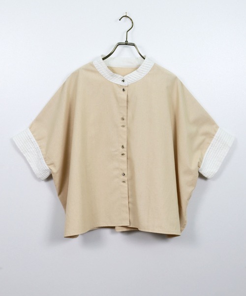 vingtrois(バントロア)の「【Vingtrois】リネンブレンドデザインポンチョシャツ(シャツ/ブラウス・レディース・ネイビー/ライトベージュ/ライトグレー・M)」の22枚目の写真