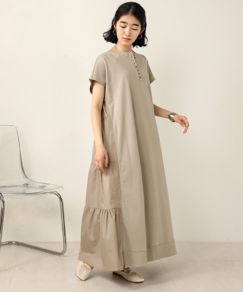 Bab(バブ)の「【WEB限定】バックシャンティアードワンピース(ワンピース・レディース・ブラック/グレー/カーキ/アイボリー・FREE/TL)」の15枚目の写真