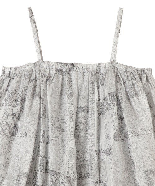 セール フリルレースパネルプリントキャミロンパース サロペット オーバーオール Titilate Titilate Valet ティティレートヴァレット のファッション