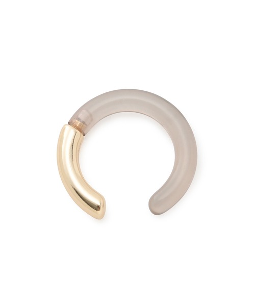 ROPE' PICNIC（ロペピクニック）の「マーブルメタルコンビビッグイヤカフス（イヤリング・レディース・オフホワイト/グレー系その他・FREE）」の5枚目の写真