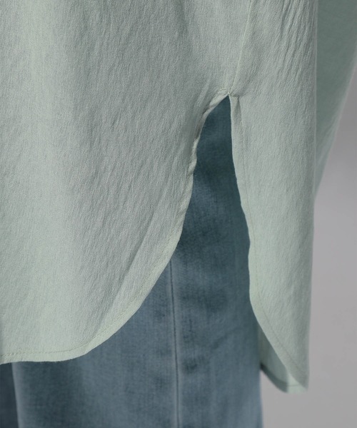 BAYFLOW(ベイフロー)の「シアーシャツワンピース2(ワンピース・レディース・ブラック/ベージュ/ブラウン/ライトグリーン・FREE)」の17枚目の写真