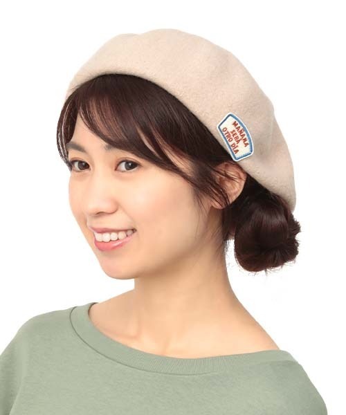 チチカカ(チチカカ)の「ワッペン付きベレー帽(ハンチング/ベレー帽・レディース・ブラック/パープル/ベージュ・FREE)」の8枚目の写真