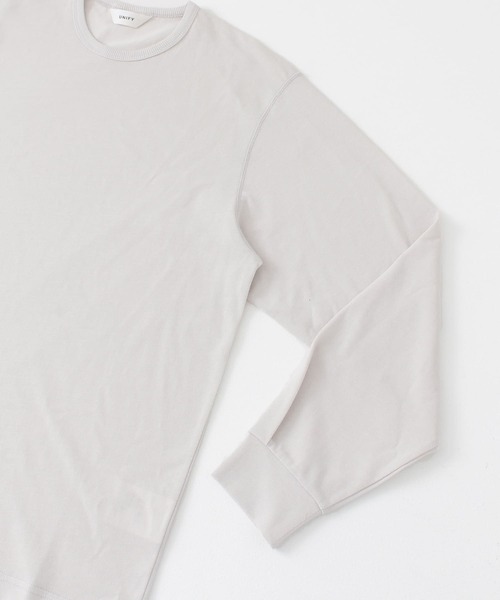 unify(ユニファイ)の「UNIFY Cotton Long T-shirts(Tシャツ/カットソー・レディース・ホワイト/ライトグレー・ONE)」の5枚目の写真