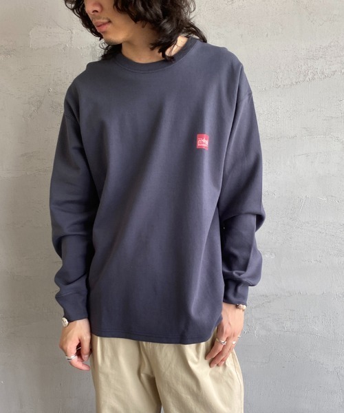 Manhattan Portage（マンハッタンポーテージ）の「[MANHATTAN PORTAGE/マンハッタンポーテージ] 別注 バックプリントロングスリーブＴシャツ（Tシャツ/カットソー・レディース・ホワイト/カーキ/ネイビー・L/XL/M）」の9枚目の写真