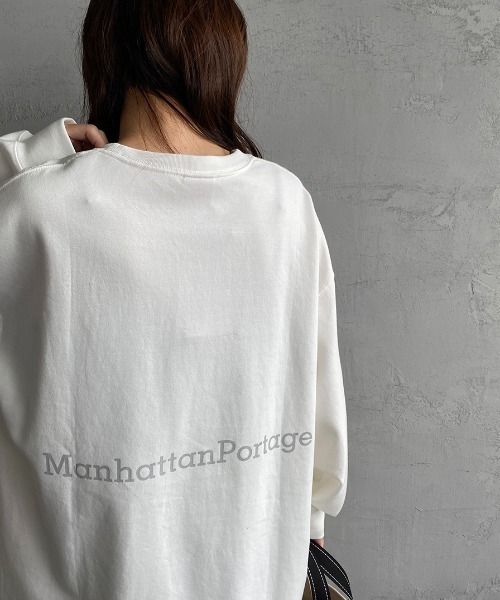 Manhattan Portage（マンハッタンポーテージ）の「[MANHATTAN PORTAGE/マンハッタンポーテージ] 別注 バックプリントロングスリーブＴシャツ（Tシャツ/カットソー・レディース・ホワイト/カーキ/ネイビー・L/XL/M）」の5枚目の写真