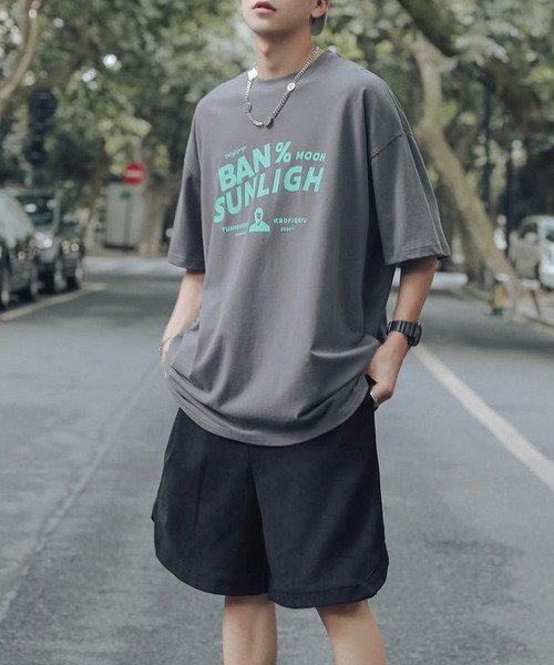 LOPASS（ロパス）の「個性　コットンTシャツ（Tシャツ/カットソー・メンズ・ホワイト/ブラック/グレー/グリーン・L/XL）」の4枚目の写真