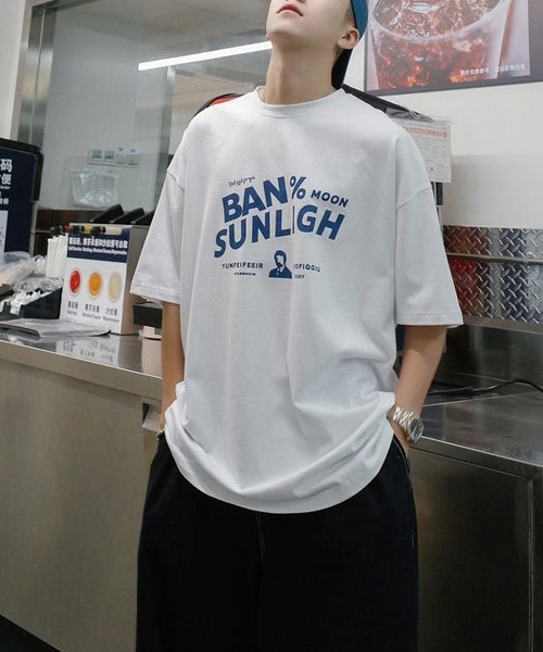 LOPASS（ロパス）の「個性　コットンTシャツ（Tシャツ/カットソー・メンズ・ホワイト/ブラック/グレー/グリーン・L/XL）」の7枚目の写真