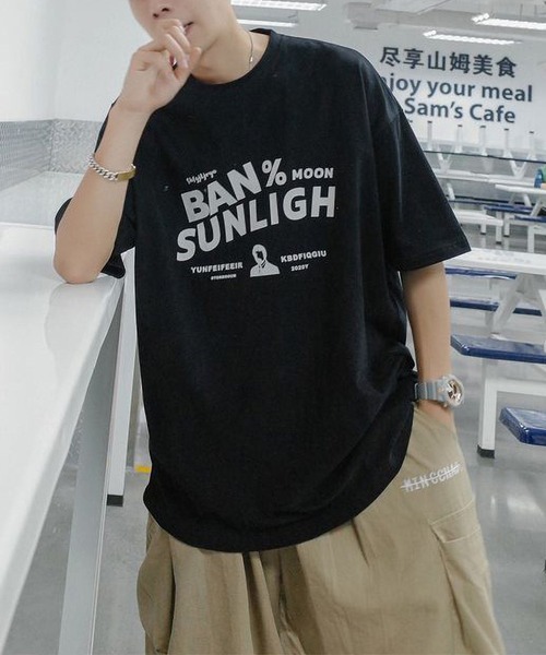 LOPASS（ロパス）の「個性　コットンTシャツ（Tシャツ/カットソー・メンズ・ホワイト/ブラック/グレー/グリーン・L/XL）」の13枚目の写真