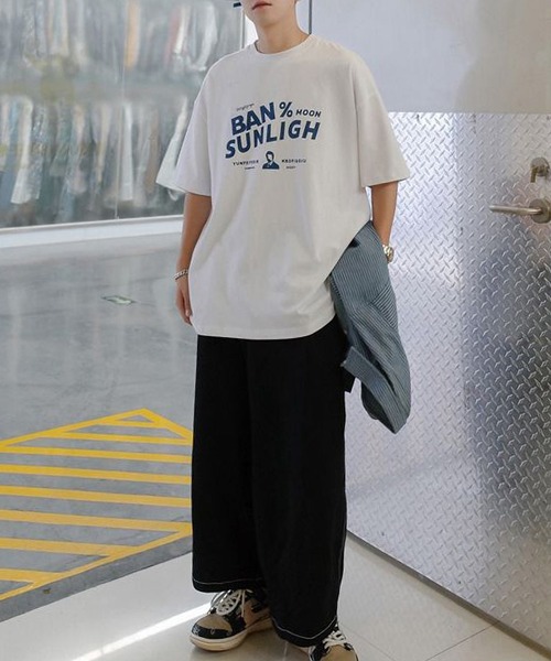 LOPASS（ロパス）の「個性　コットンTシャツ（Tシャツ/カットソー・メンズ・ホワイト/ブラック/グレー/グリーン・L/XL）」の8枚目の写真