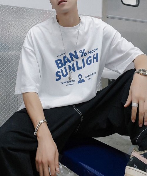 LOPASS（ロパス）の「個性　コットンTシャツ（Tシャツ/カットソー・メンズ・ホワイト/ブラック/グレー/グリーン・L/XL）」の11枚目の写真