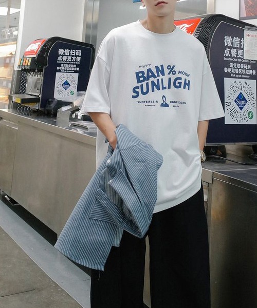 LOPASS（ロパス）の「個性　コットンTシャツ（Tシャツ/カットソー・メンズ・ホワイト/ブラック/グレー/グリーン・L/XL）」の10枚目の写真