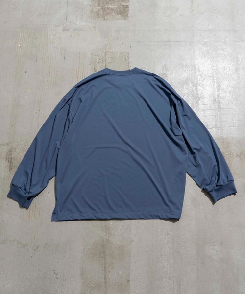 MAISON SPECIAL（メゾンスペシャル）の「《ユニセックスアイテム》110/2サイロプレミアム天竺プライムオーバーロングスリーブTシャツ 【MAISON SPECIAL/メゾンスペシャル】（Tシャツ/カットソー・メンズ・オフホワイト/ブラック/ブルー・44/46）」の9枚目の写真