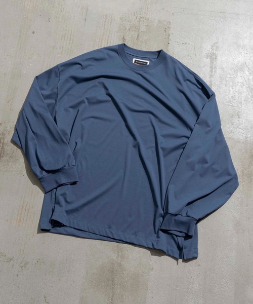 MAISON SPECIAL（メゾンスペシャル）の「《ユニセックスアイテム》110/2サイロプレミアム天竺プライムオーバーロングスリーブTシャツ 【MAISON SPECIAL/メゾンスペシャル】（Tシャツ/カットソー・メンズ・オフホワイト/ブラック/ブルー・44/46）」の20枚目の写真
