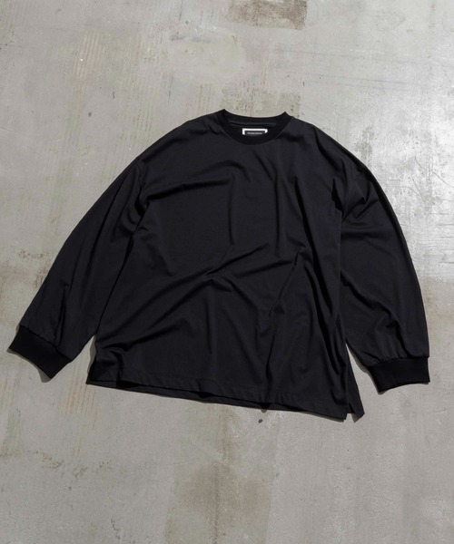 MAISON SPECIAL（メゾンスペシャル）の「《ユニセックスアイテム》110/2サイロプレミアム天竺プライムオーバーロングスリーブTシャツ 【MAISON SPECIAL/メゾンスペシャル】（Tシャツ/カットソー・メンズ・オフホワイト/ブラック/ブルー・44/46）」の19枚目の写真