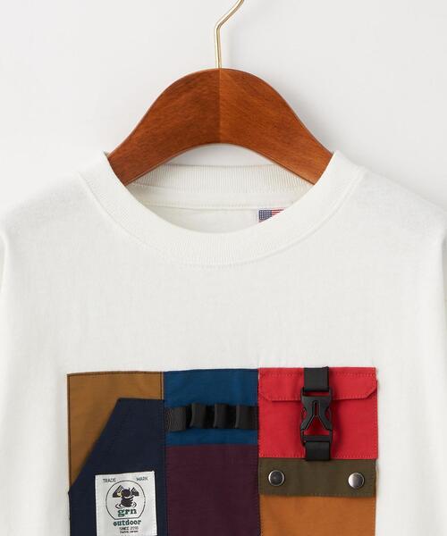 grn(ジーアールエヌ)の「【別注】TJ EX<grn outdoor (ジーアールエヌ アウトドア)>ポケットオーバーサイズロングスリーブ/ Tシャツ XS-S(Tシャツ/カットソー・キッズ・ブラック/ホワイト・XS(100-110)/S(120-130))」の8枚目の写真