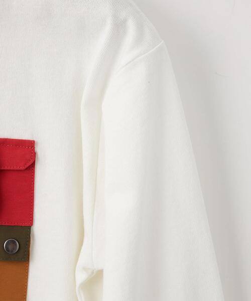 grn(ジーアールエヌ)の「【別注】TJ EX<grn outdoor (ジーアールエヌ アウトドア)>ポケットオーバーサイズロングスリーブ/ Tシャツ XS-S(Tシャツ/カットソー・キッズ・ブラック/ホワイト・XS(100-110)/S(120-130))」の3枚目の写真