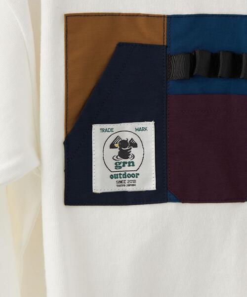 grn(ジーアールエヌ)の「【別注】TJ EX<grn outdoor (ジーアールエヌ アウトドア)>ポケットオーバーサイズロングスリーブ/ Tシャツ XS-S(Tシャツ/カットソー・キッズ・ブラック/ホワイト・XS(100-110)/S(120-130))」の10枚目の写真