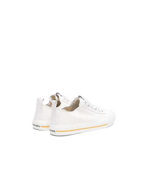 DIESEL(ディーゼル)の「メンズ MIXマテリアル ZIP ローカットスニーカー(スニーカー・メンズ・ホワイト/ブラウン・40/41/45/43/44/42)」の20枚目の写真